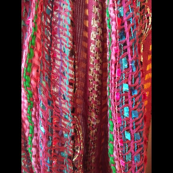 Ardene Colourful Infinity Scarf w/ Metallic Thread NWOT - Picture 2 of 5